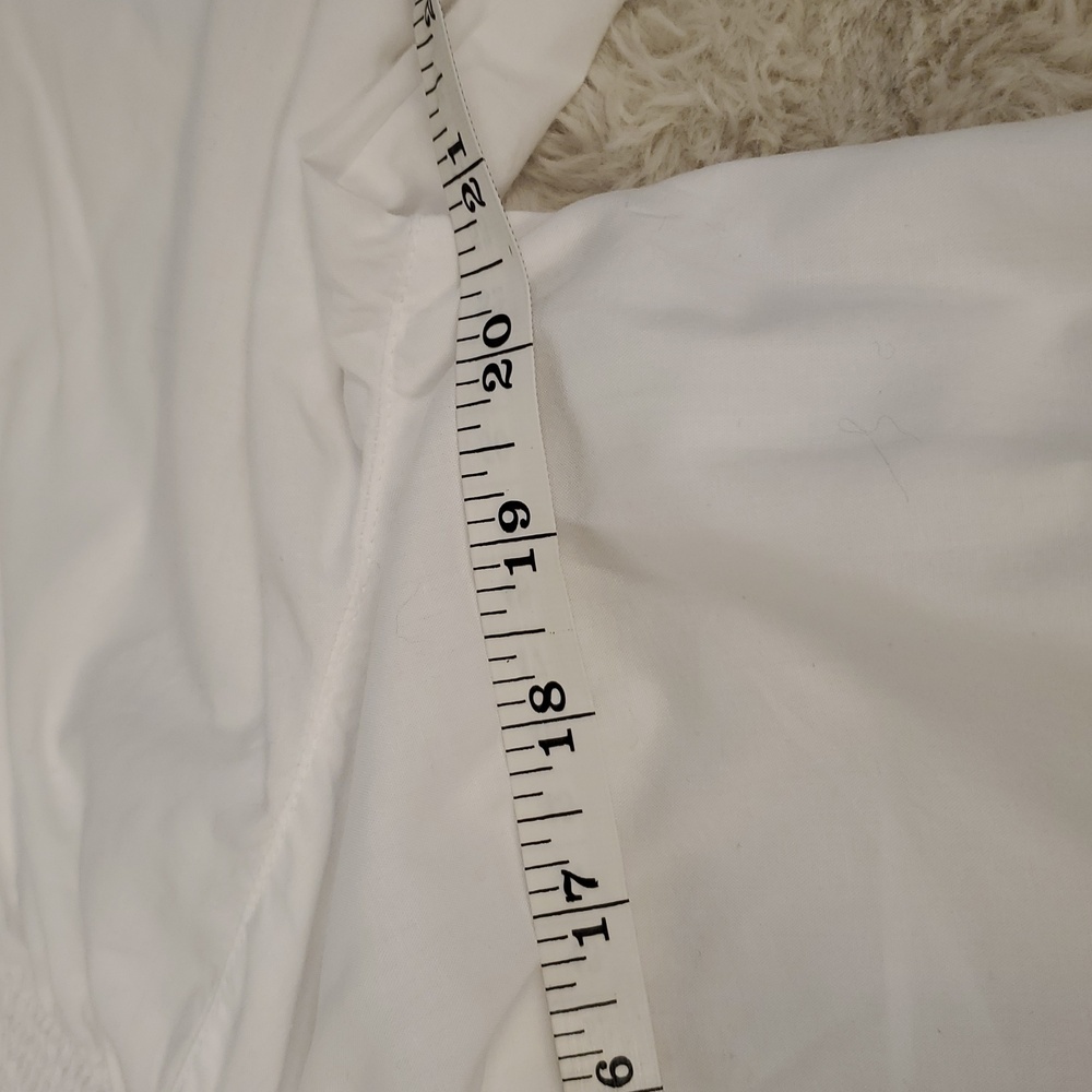 J. Jill Crisp White Smocked Top Oversized S - Picture 8 of 9